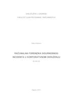 prikaz prve stranice dokumenta Računalna forenzika sigurnosnog incidenta u korporativnom okruženju