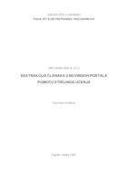 prikaz prve stranice dokumenta Ekstrakcija članaka s novinskih portala pomoću strojnog učenja