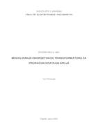 prikaz prve stranice dokumenta Modeliranje energetskog transformatora za proračun kratkog spoja