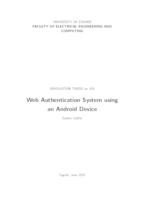 prikaz prve stranice dokumenta Sustav za autentifikaciju na webu uređajem s operacijskim sustavom Android