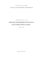 prikaz prve stranice dokumenta Analiza sigurnosnih zahtjeva u sustavima upravljanja